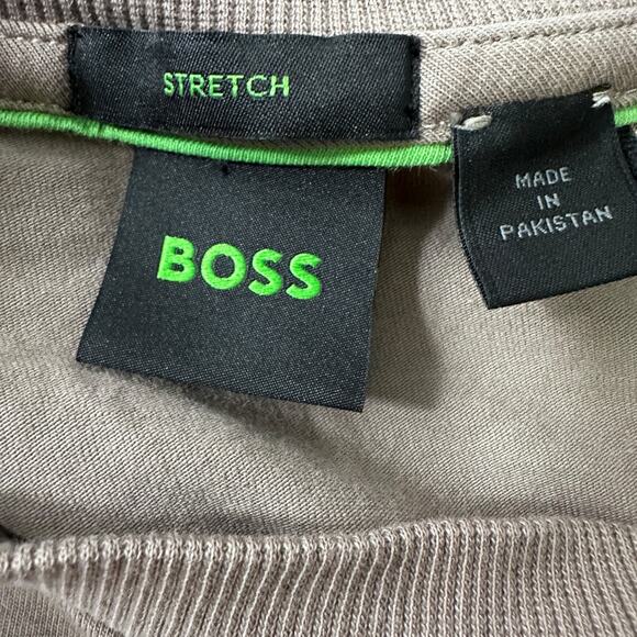 Hugo Boss Tee T-Shirt Men’s Large Brown Graphic Cotton Blend Short Sleeve - Picture 5 of 11